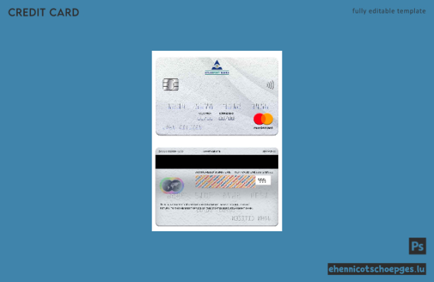 Montenegro Atlasmont Bank Mastercard – Beispielvorschau